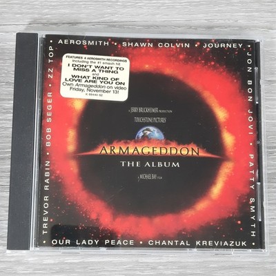 Armageddon The Album 1998 Soundtrack Aerosmith Journey Columbia CD Hype Sticker