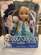 Disney Frozen Sing-A-Long Elsa Doll Jakks Pacific Light Up Dress Microphone NIB