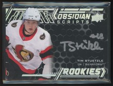 2020-21 Black Diamond Obsidian Scripts Rookie Auto Tim Stuetzle #ORS-TS
