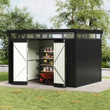 Large Metal Garden Shed Outdoor Utility Room Storage Shed For Tool Bike Workshop