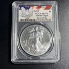 2019 $1 Silver Eagle PCGS MS70 First Strike Perfect Grade Flag Label 1oz ASE