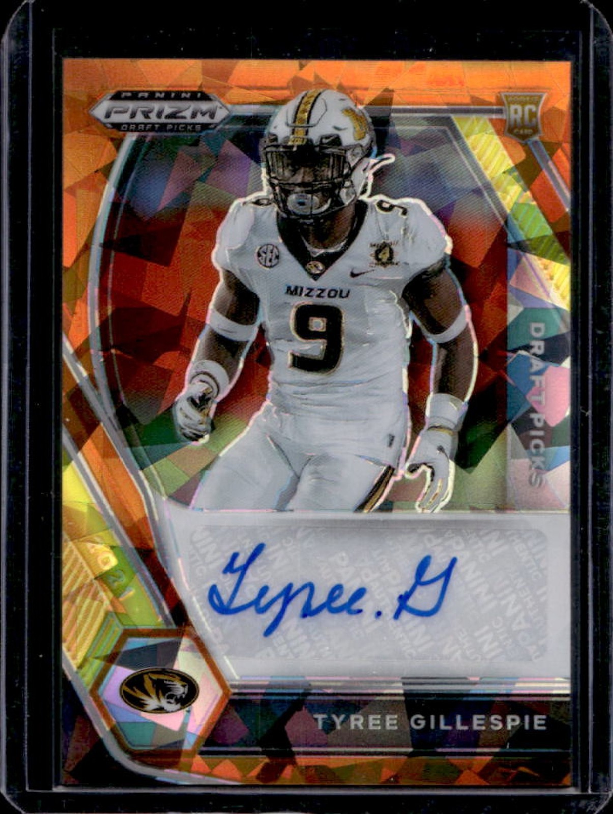 Tyree Gillespie Panini Prizm Draft Picks Draft Picks Autographs #TGI Orange Ice