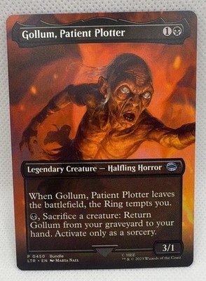 Gollum Patient Plotter Art Card Gold Stamped Signature 41 Art Series: Univers...