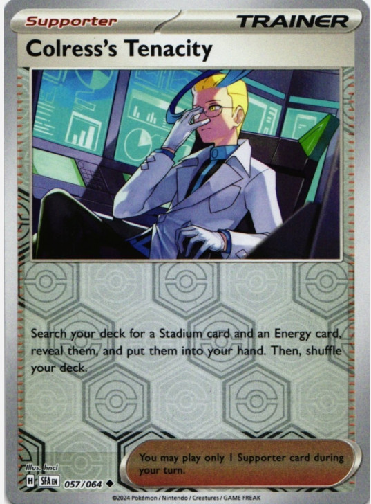 Colress’s Tenacity 057/064 Shrouded Fable Trainer Pokémon Card NM Reverse Holo