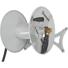 Strongway Wall-Mount Hose Reel, Holds 5/8in. x 150ft. Hose, 150 PSI, 6ft.