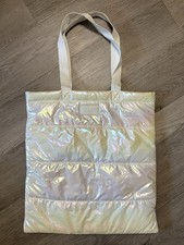 Bath  Body Works Iridescent White Puffer Tote Bag From 2023 Black Friday VIP