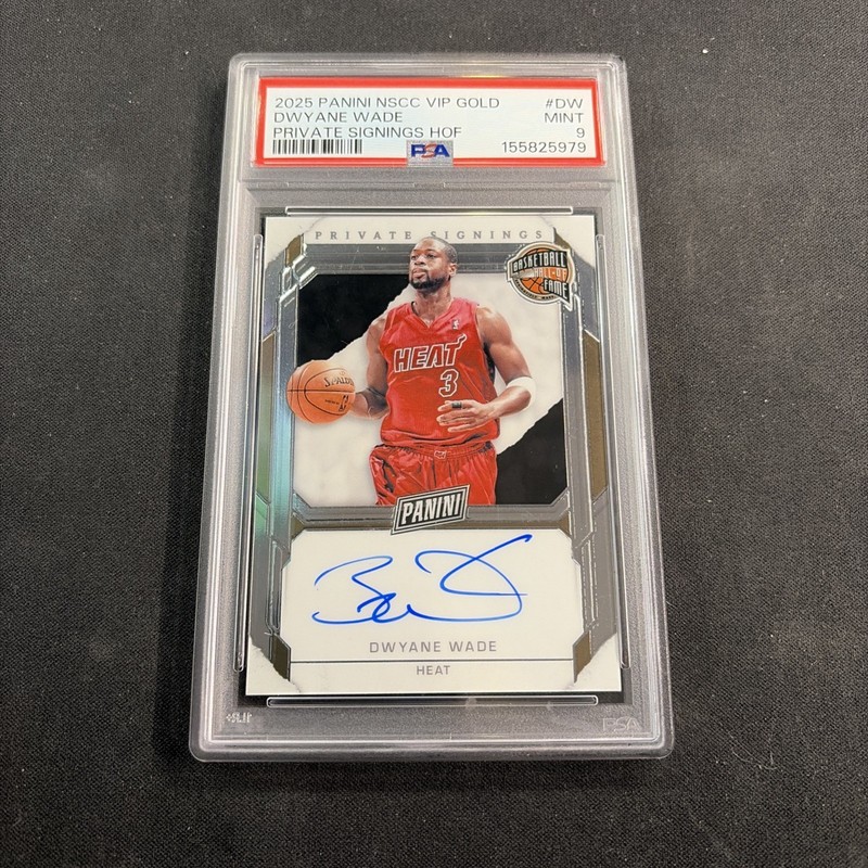 🔥2023-24 Panini Private Signings Dwayne Wade HOF Auto /25 ON-CARD PSA 10 🔥