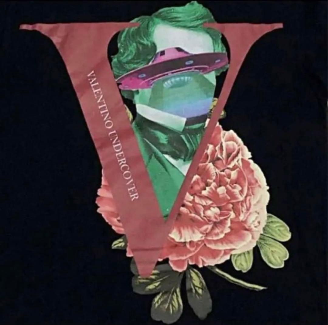 USED [RARE] VALENTINO X UNDERCOVER FACE ROSE T-SHIRT COLLABORATION GOOD thumbnail 4