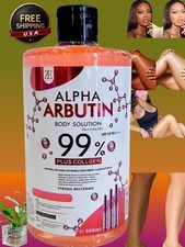 Alpha Arbutin 99 Skin Solution Collagen Face Body Glow Serum, 500ml USA Stock 