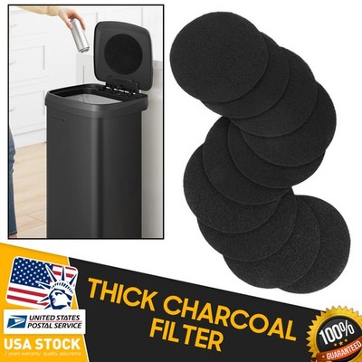 10 PCS Premium Charcoal Filters for Kitchen Compost Bins - Activated Carbon 6.7''