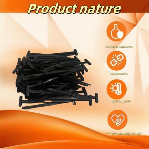 100PCS Heavy Duty Nylon Universal Cable Ties Buckles - Self-Locking Zip Tie - Bild 4 von 6