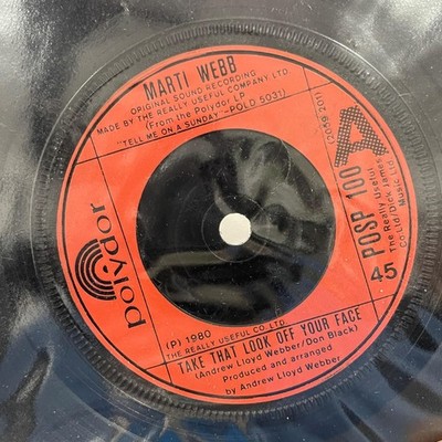 Marti Webb Take That Look Off Your Face 7'' Vinyl Single 1980 Polydor POSP 100
