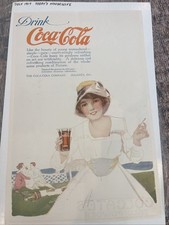 Coca-Cola Vintage WWI 1917 Advertising Poster Beauty of Young Womanhood RARE