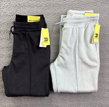2x All in Motion Girls Youth XL 14 Black/Blue Cozy Ribbed Jogger Pants