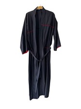 VTG Christian Dior Monsieur Robe Mens One Size Blue Red Belted Logo Classic 80s