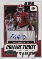 2021 Panini Contenders Draft Picks College Ticket Malik Herring #318 Auto 13nz