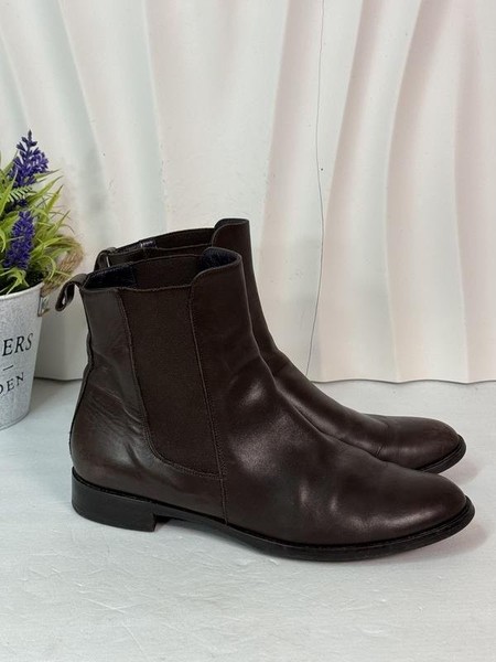 Women Bongenie Grieder Boots Brown Leather 39.5