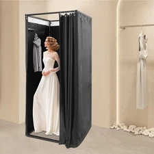 Portable Clothing Store Fitting Room with Privacy Curtain Mobile Privacy Protect