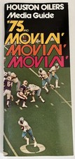 1975 Houston Oilers Media Guide 121 Pages Dan Pastorini (B195)