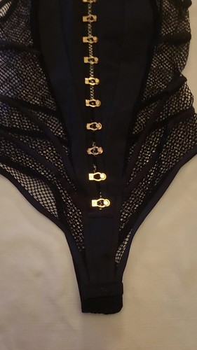 Honey Birdette Black Tash Bodysuit Size Medium Excellent Used Condition - 第 1 支影片，共 1 支