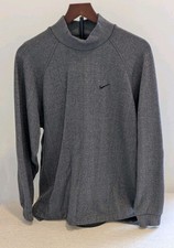 NIKE Cotton  Polyester Pullover Mock Neck Longsleeve Sweater Large Vintage EUC