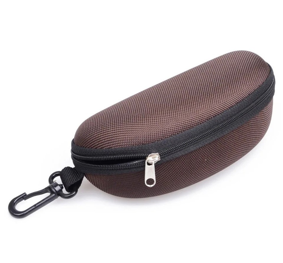 Hard Shell Sunglasses Case Portable Zipper Eyeglasses Box Protector ...