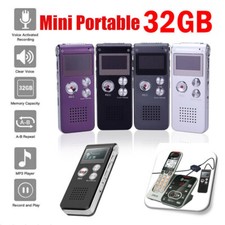 Lecture Digital Voice Recorder Dictaphone Audio MP3 Sound Mini Spy Recorder 32G