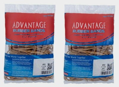 2 x 175 pcs Alliance RUBBER BANDS Firm Strength Office School No.32 ~ 3'' x 1/8''