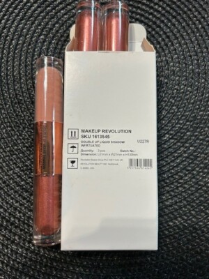 Set of 3 -Makeup Revolution DOUBLE UP LIQUID EYESHADOW - Color INFATUATED