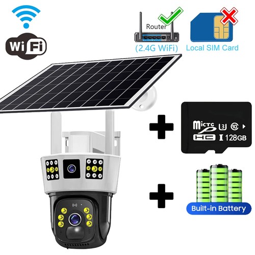 6K Solar Kamera Außen Wasserdicht IP CCTV Kamera 4G SIM Karte Smart Home Sicherheit - Bild 10 von 32
