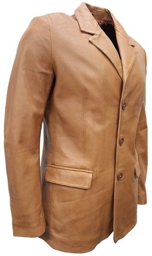 Fit Douce Slim Blazer En Homme Veste Tailored Tan Cuir Jim Classique Slim 0OxIwqxTf