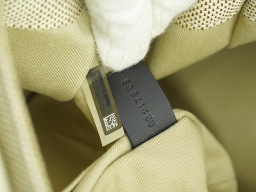 Borsa a mano Chloe Woody piccola in tela beige navy - Foto 10 di 10