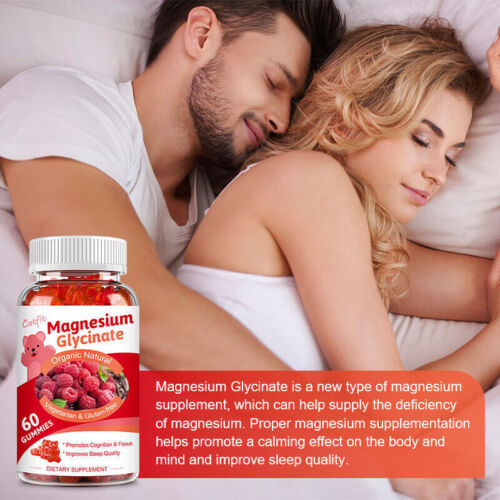 Magnesium Glycinate Gummies Improve Sleep Quality Muscle & Bone Support 60 - Picture 4 of 8