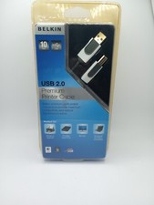  S Belkin USB 2.0 Premium 6 Ft Printer Cable Gold Plated Connectors  Belkin