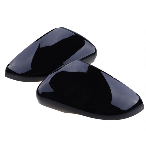 Pair Black Door Mirror Cover Cap Mirror Casing Fits VW GTI Golf MK6 Touran - Picture 4 of 6