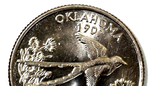 2008 D Quarter Error Double Collar, Snow, DDR DDO Oklahoma America the Beautiful - Picture 16 of 17