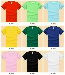 Tops-Cotton-blank-round-neck-short-sleeve-T-shirt-custom-casual-men-039-s-shirts