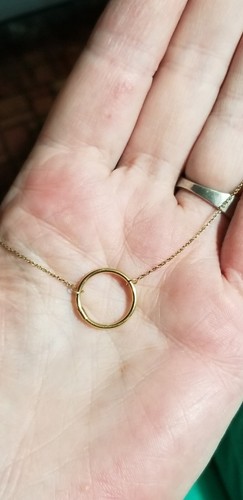 Kay Jewelers 10k Yellow Gold circle of life ring O Pendant necklace - Picture 3 of 10