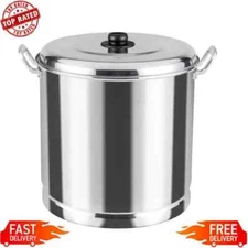 52 QT Stainless Steel Steamer Pot with Spout & Divider for Tamales, Seafood Cook