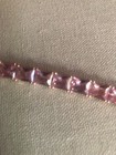 Pink Austrian Crystal Tennis Bracelet 7.25 Earrings & Necklace  — photo 1