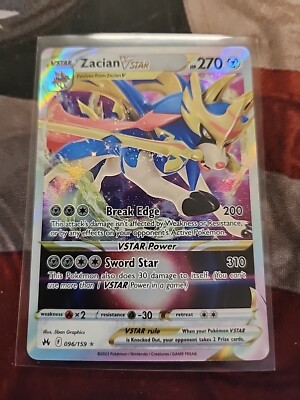 Pokémon TCG Zacian VSTAR Crown Zenith 096/159 Holo Ultra Rare | eBay