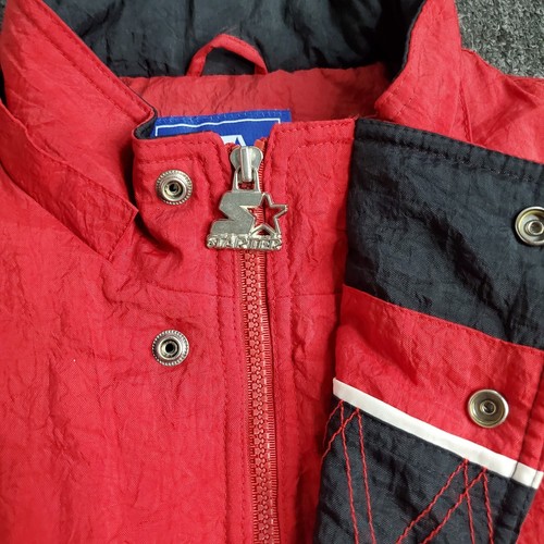 Nebraska Cornhuskers Jacket Mens Size Large Red Starter Puffer Coat Pullover Vtg - Picture 5 of 18