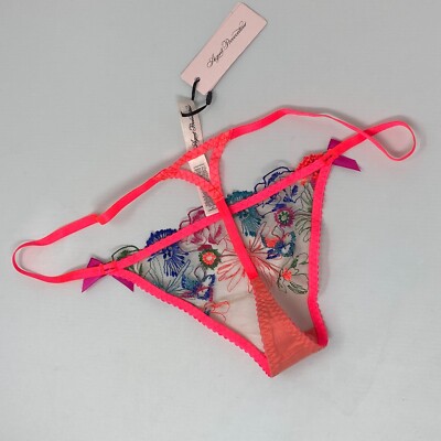 Agent Provocateur Zuri Orange Teal Pink Thong AP5 Extra Large NWT
