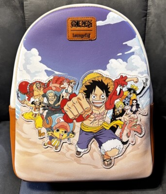 NEW Loungefly One Piece Group Beach Mini Backpack Bag Luffy - Main Image