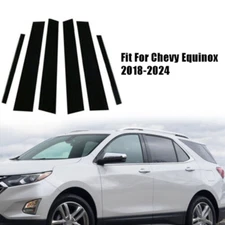 For Chevy Equinox 2018-2024 Glossy Black Pillar Posts Door Window Cover Set