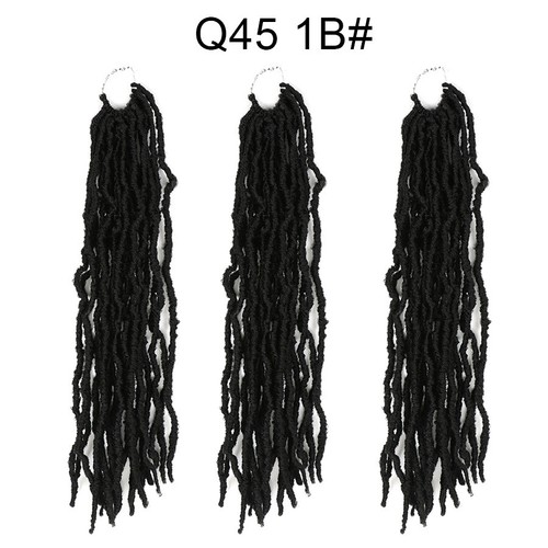 45cm Nu Locs Pre Looped Braids Synthetic Crochet Hair Dreadlocks Hair Extensions - Picture 11 of 18