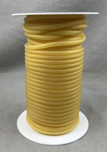 Natural Rubber Latex Surgical Tubing 1/8" ID 3/16" ID 1/32" Wall 50' Roll - Afbeelding 1 van 3