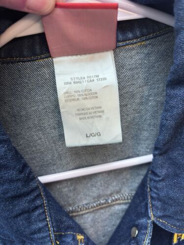 Giacca denim vintage Green Bay Packers REEBOK donna *grande jeans blu ricamato - Foto 4 di 6