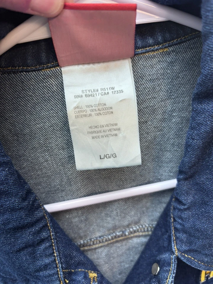 Chaqueta vaquera de colección Green Bay Packers REEBOK para mujer *Jeans grandes azules bordados Foto 4 de 4