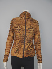 Mila & Milan Animal Print Layer Zipper Front Jacket Sz S